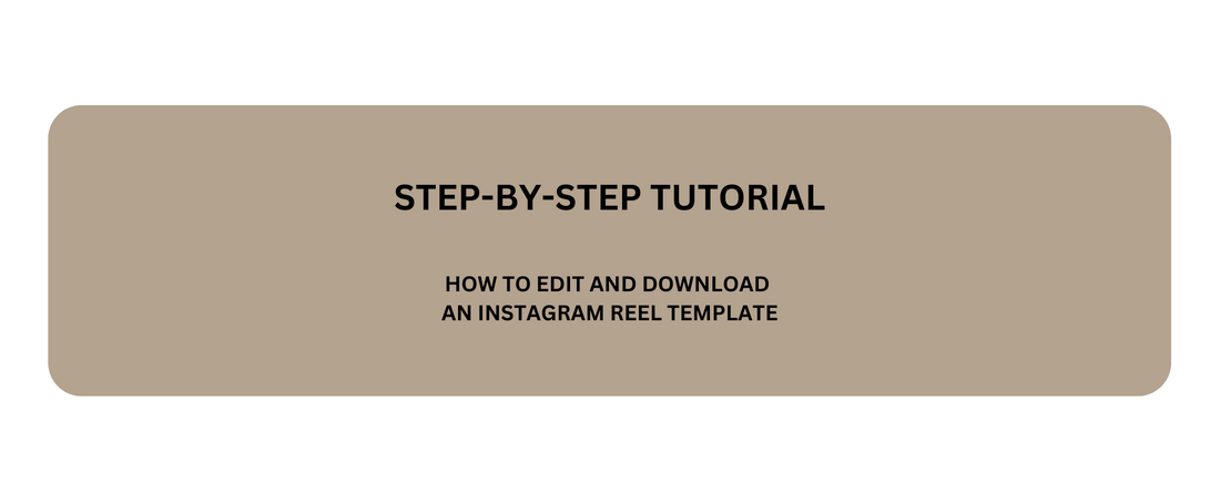 TUTORIAL: Canva Reel Template with Video