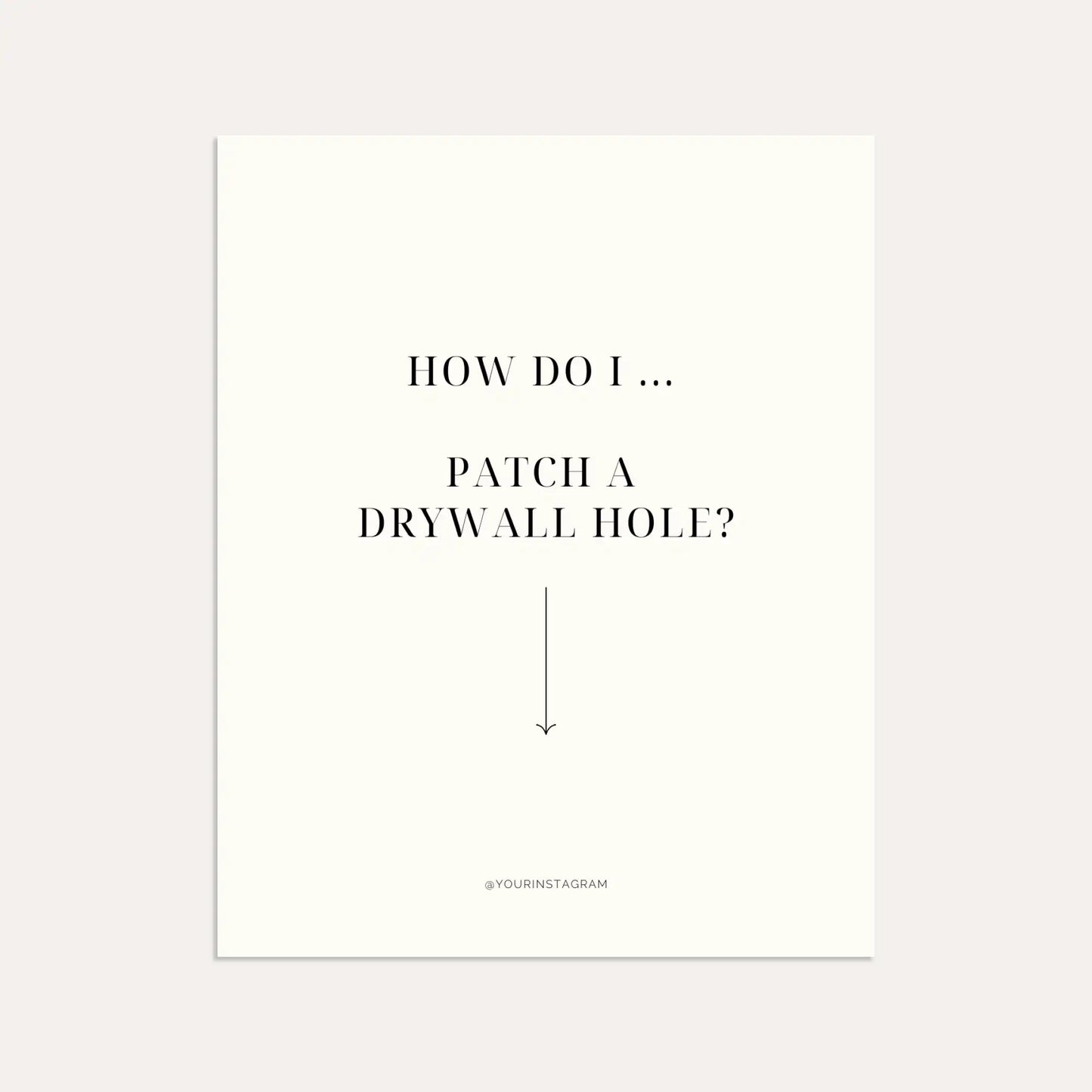 Patch a Drywall Hole (Linen)