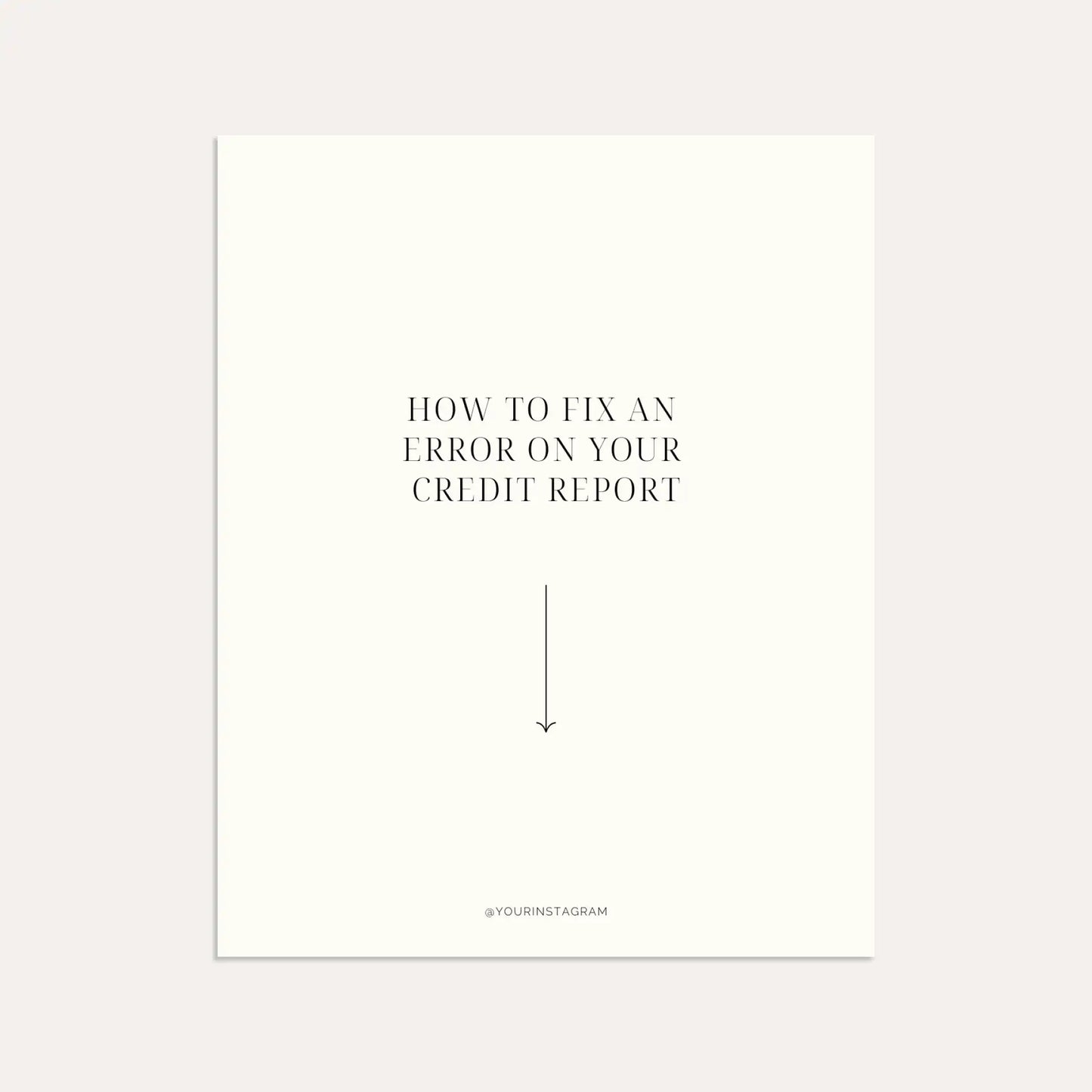 How to Fix an Error on Your Credit Report (Linen)