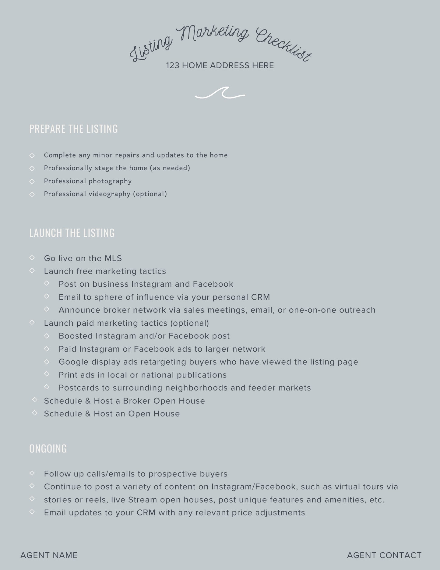 Listing Marketing Checklist - Azure