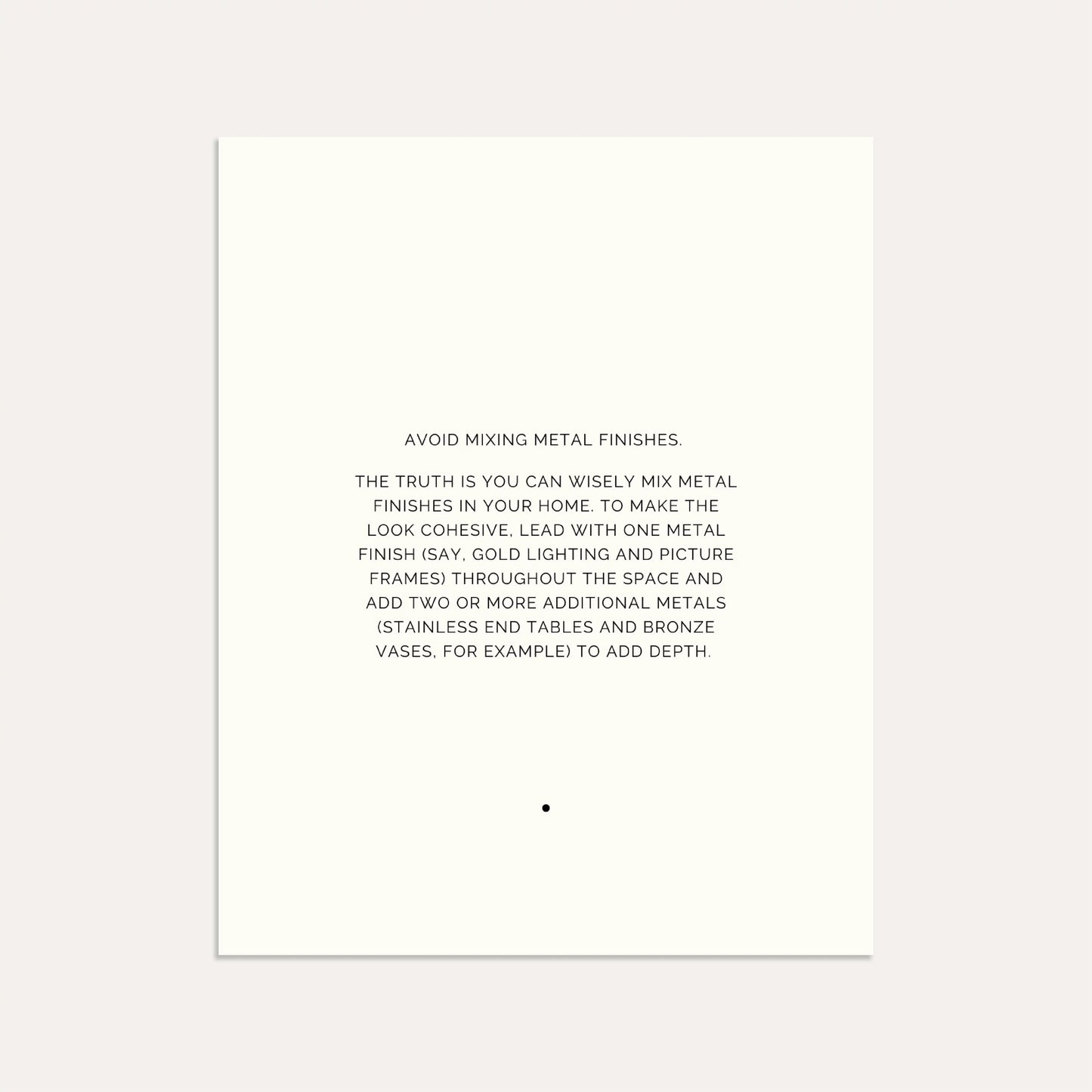 Design Rules to Break- Linen