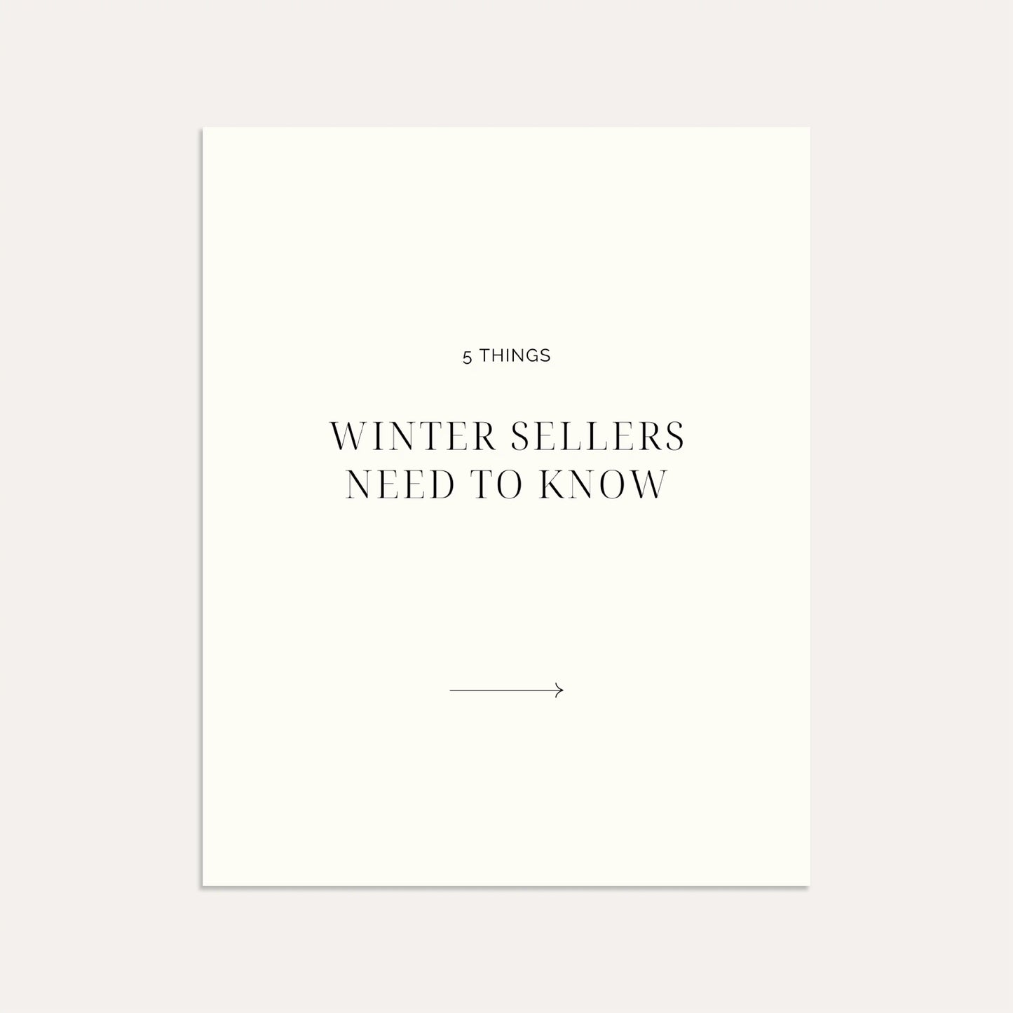 What Winter Sellers Need to Know (Linen)
