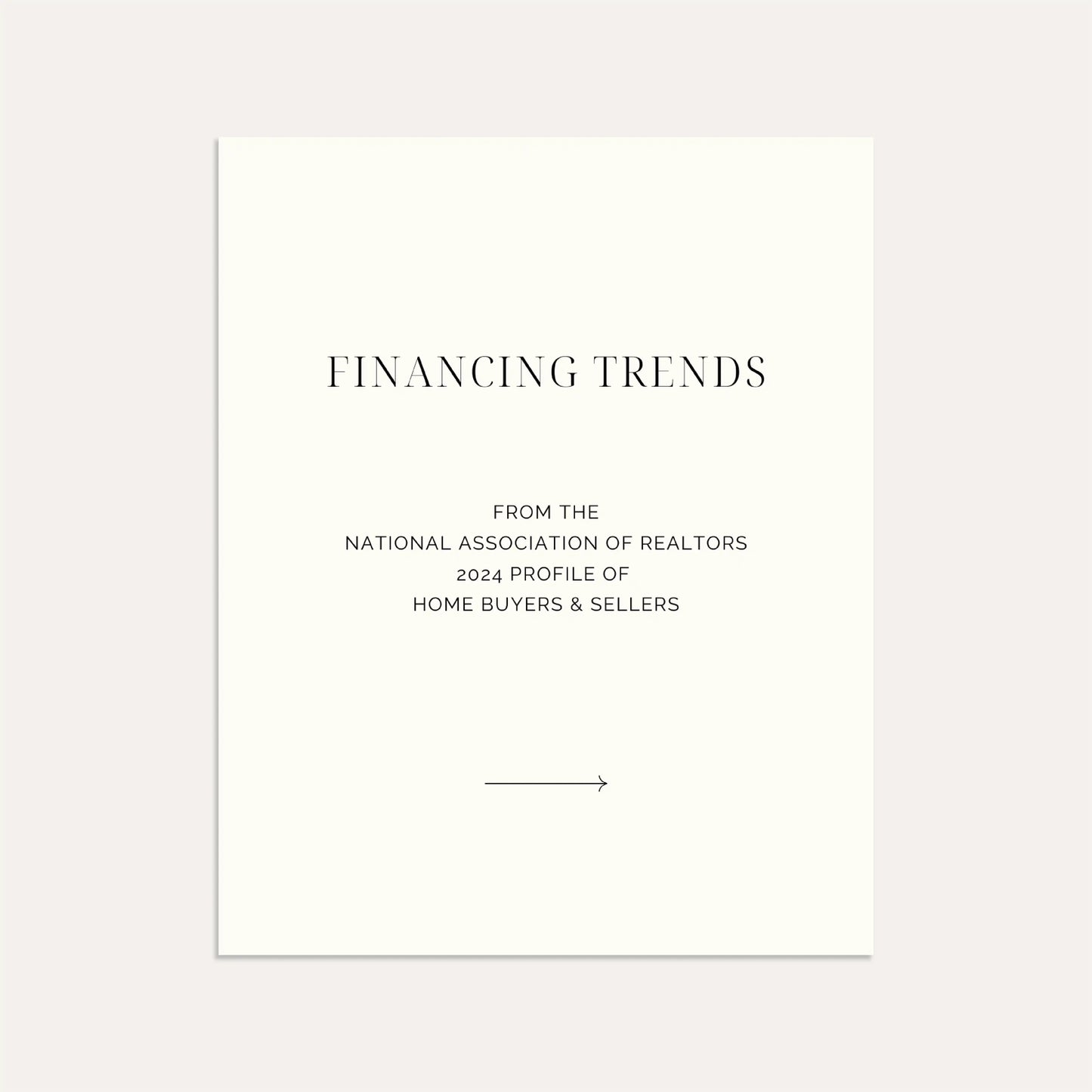 NAR Financing Trends (Linen)