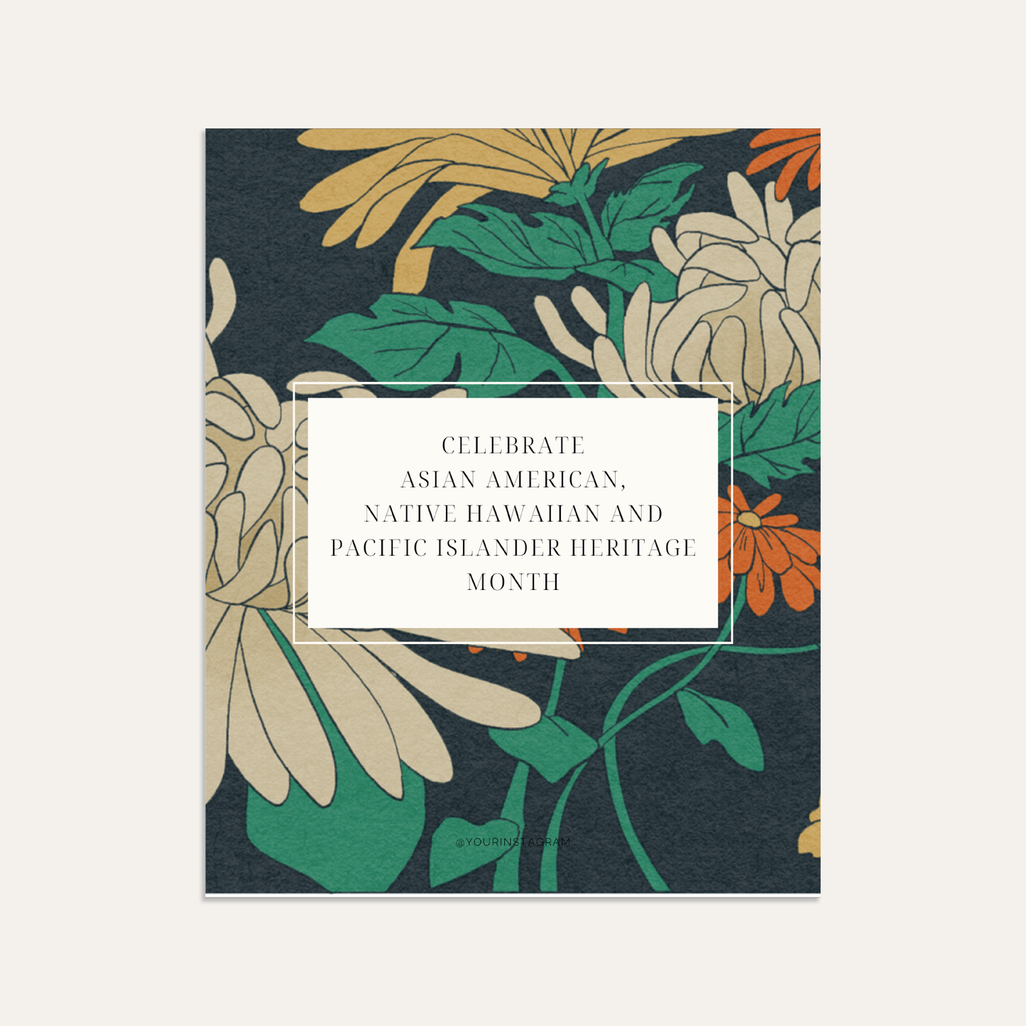Celebrate Asian American, Native Hawaiian and Pacific Islander Heritage Month (Linen)