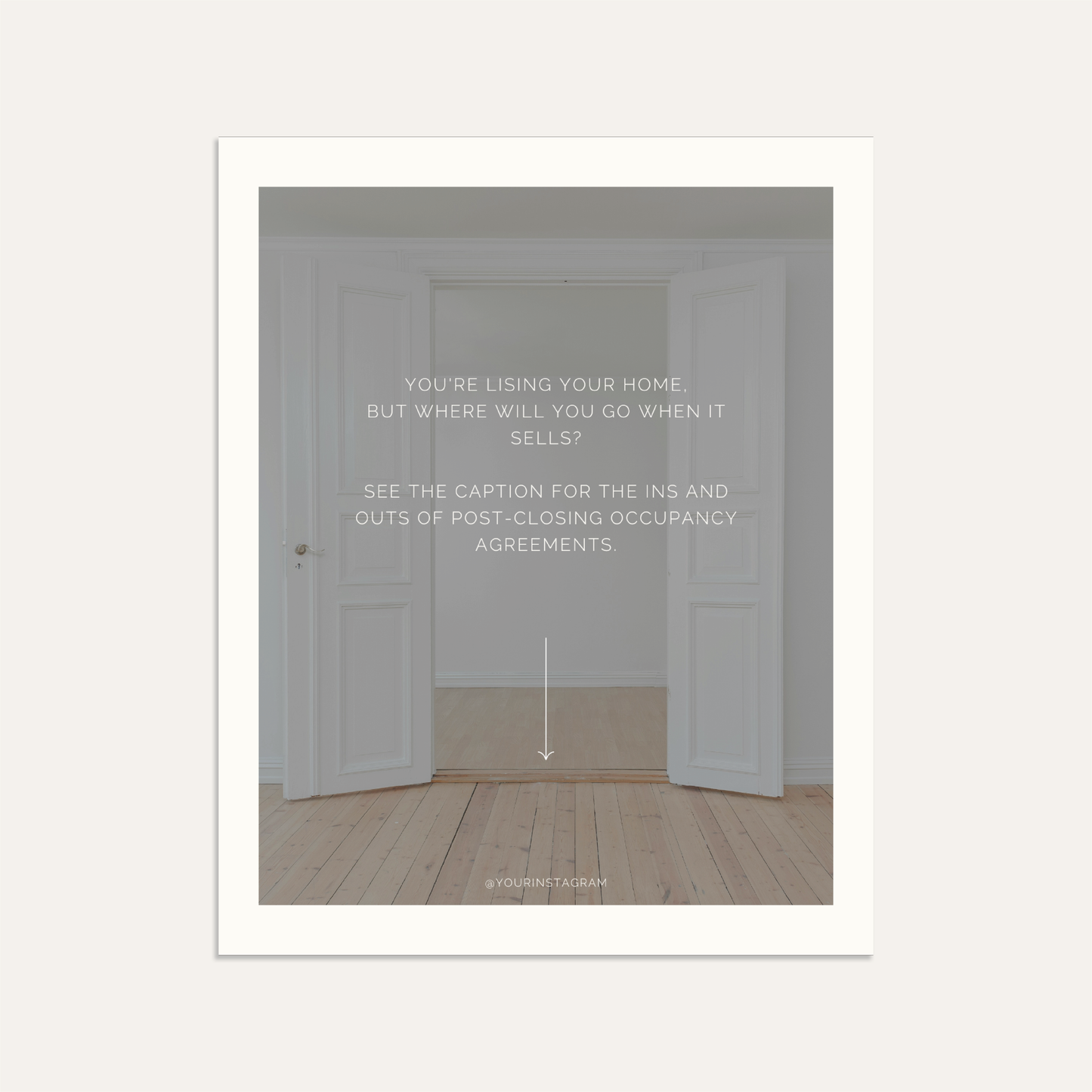 You're lising your home, but where will you go when it sells? (Linen)