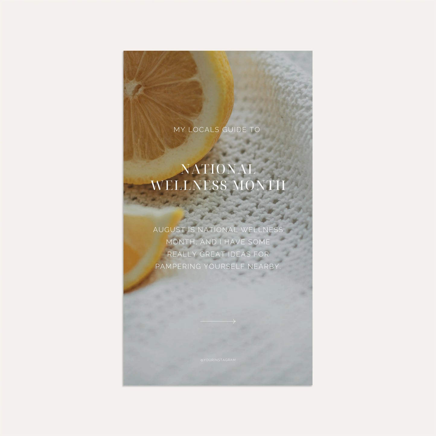 National Wellness Month- Linen