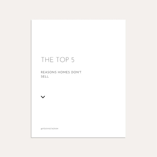 5 Reasons Homes Don't Sell- Graphite