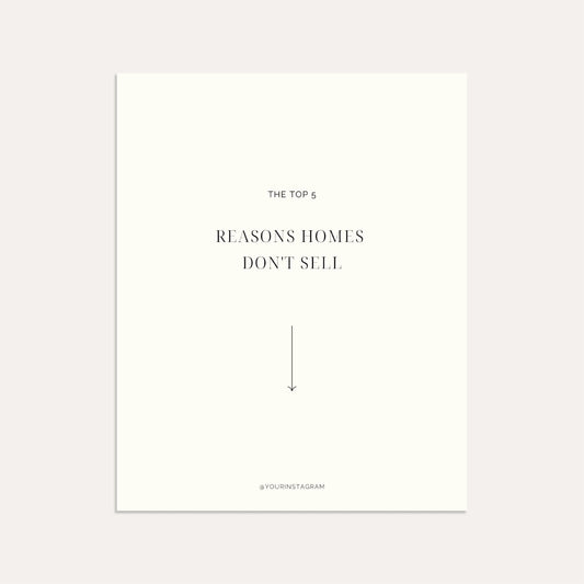 5 Reasons Homes Don't Sell- Linen