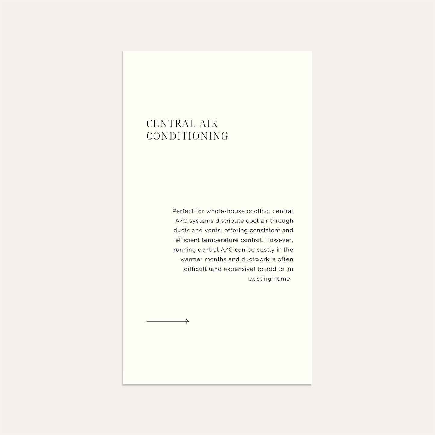 Air Conditioning Options- Linen