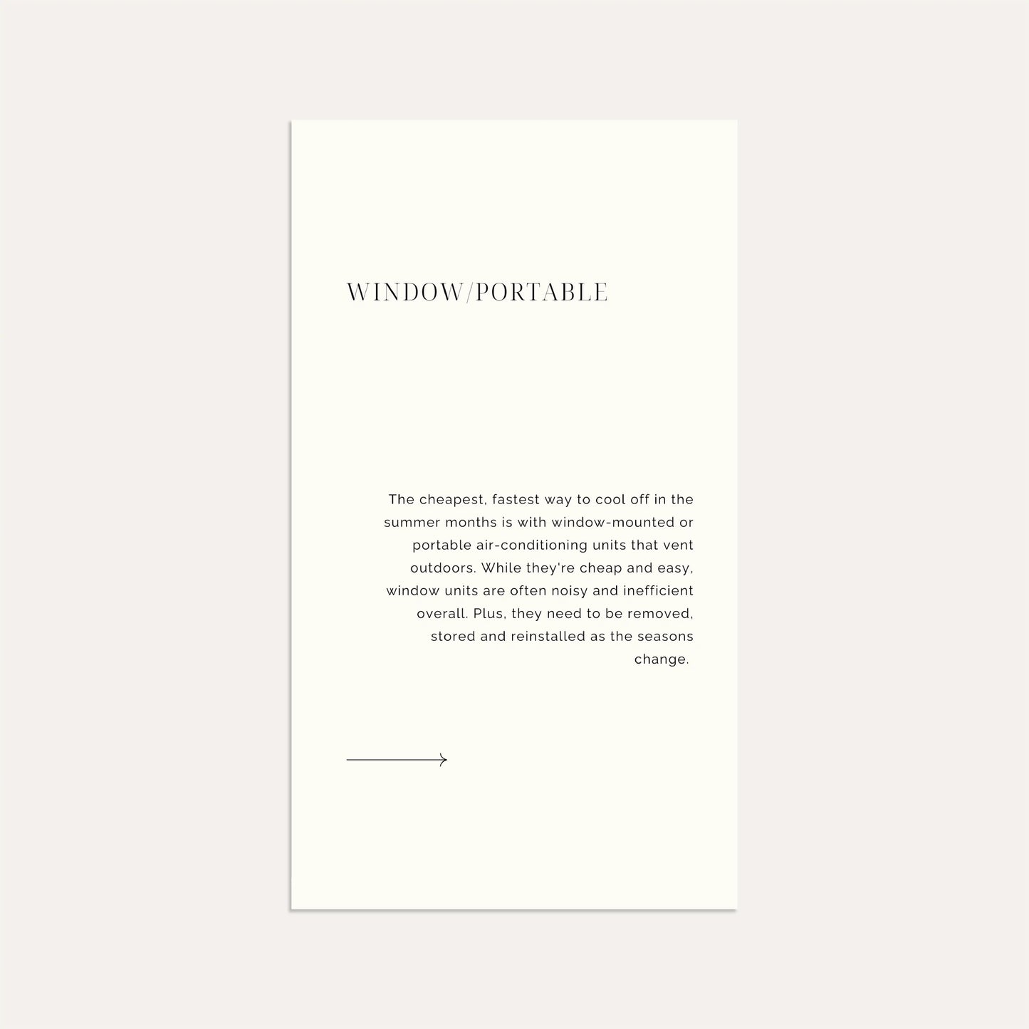 Air Conditioning Options- Linen