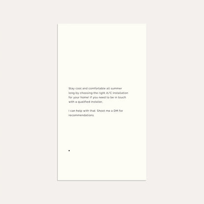 Air Conditioning Options- Linen
