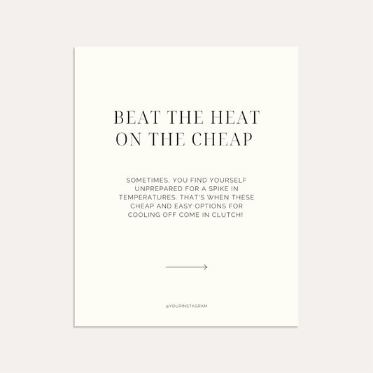 Beat the Heat on the Cheap- Linen
