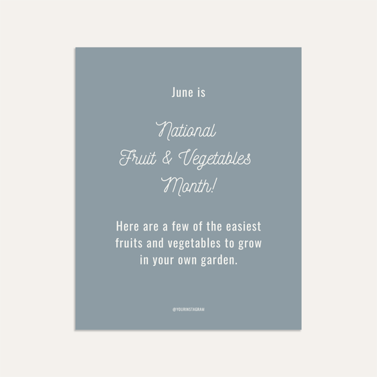 National Fruit & Vegetables Month - Linen