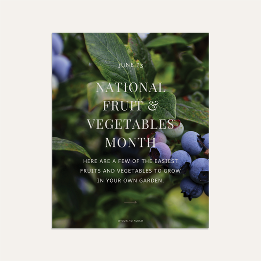 National Fruit & Vegetables Month - Sage
