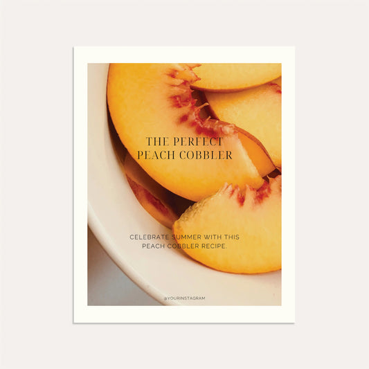 Perfect Peach Cobbler - Linen