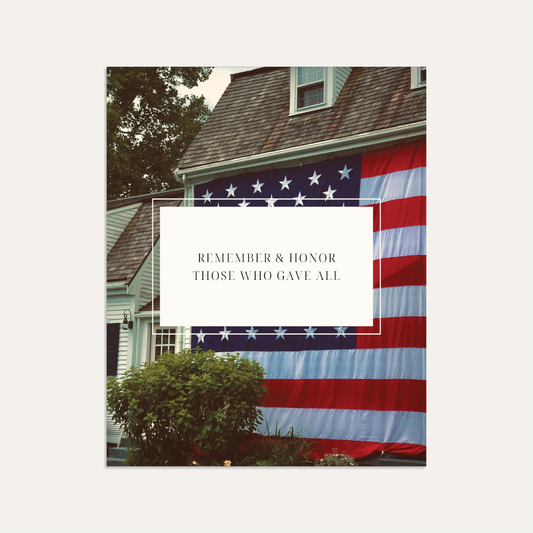 Remember & Honor Those Who Gave All (Linen)