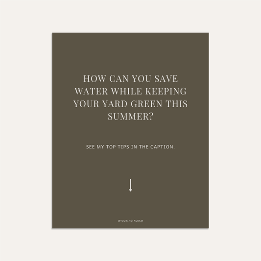 How can you save water while keeping your yard green this summer? See my top tips in the caption. (Sage)