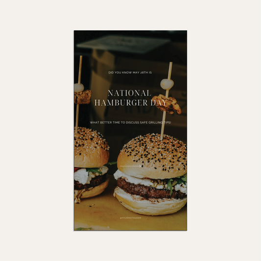 Did you know May 28th is National Hamburger Day? What better time to discuss safe grilling tips! (Linen)