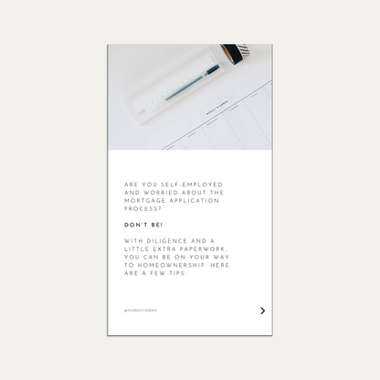 Are you self-employed and worried about the mortgage application process? (Graphite)