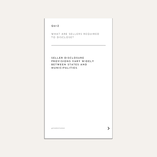 What Are Sellers Required to Disclose Quiz (Graphite)