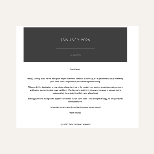 January 2026 Newsletter