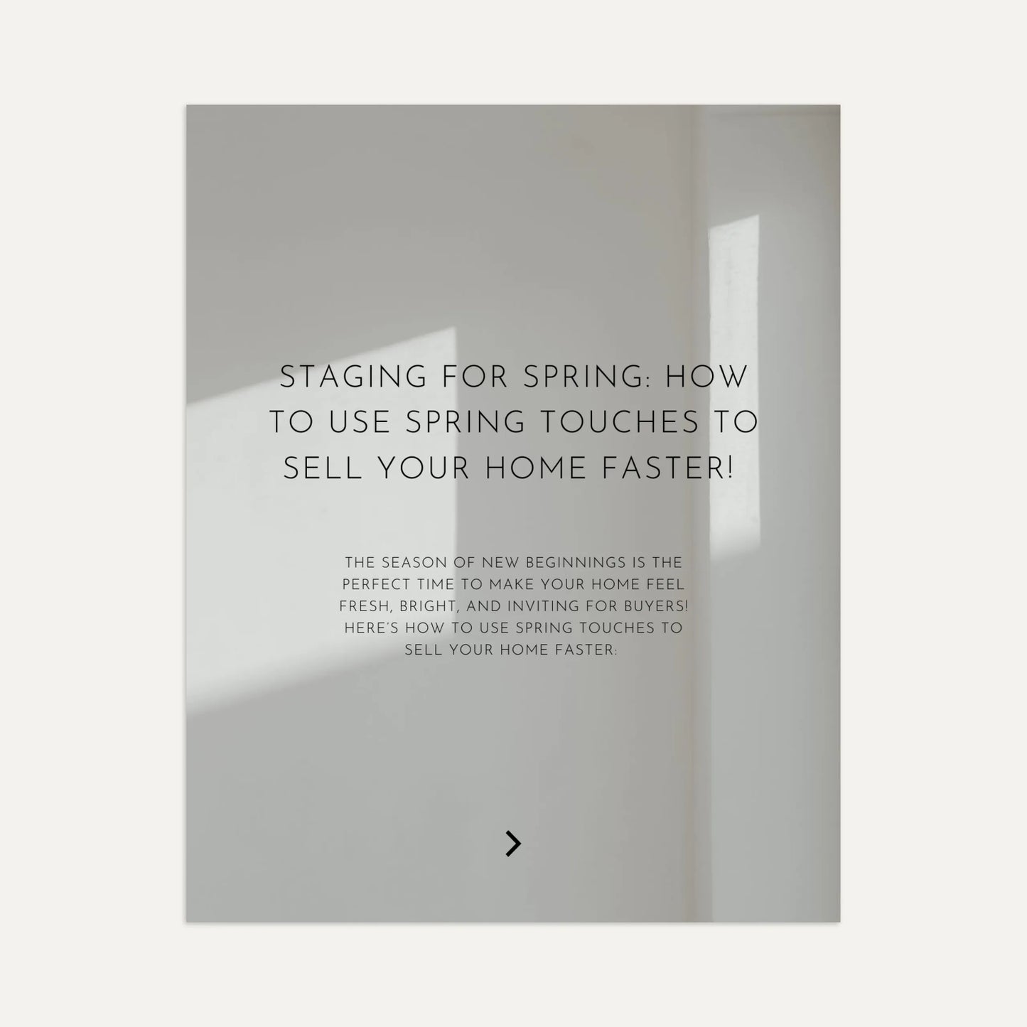 Staging for Spring