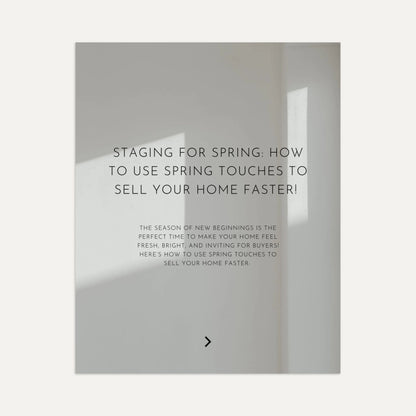 Staging for Spring