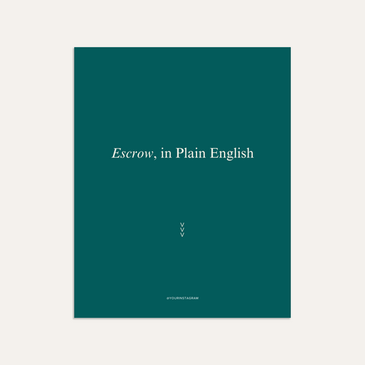 Escrow, in Plain English
