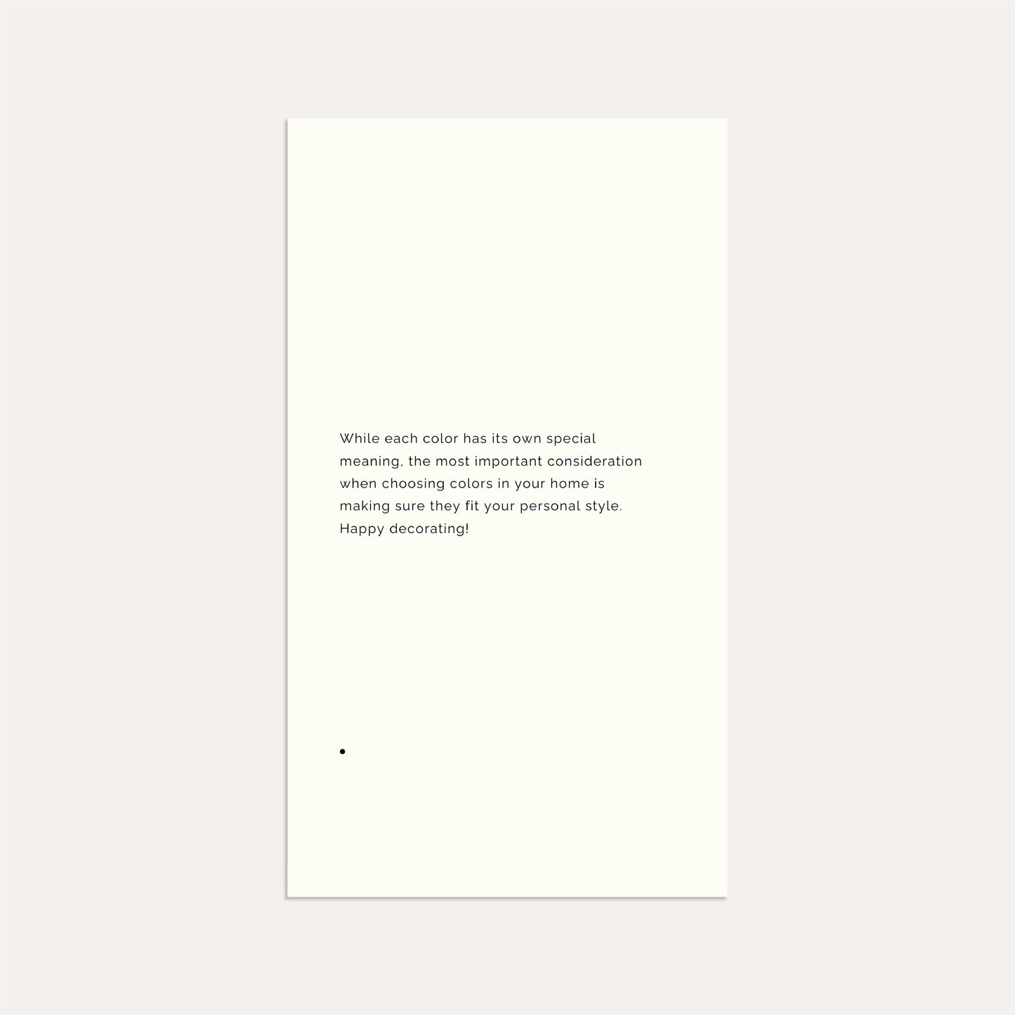 The Meaning of Color- Linen