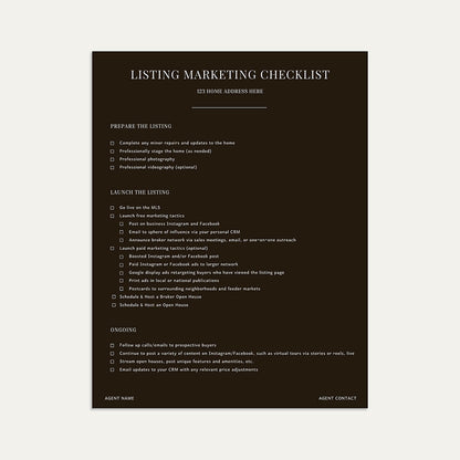 Listing Marketing Checklist - Sage